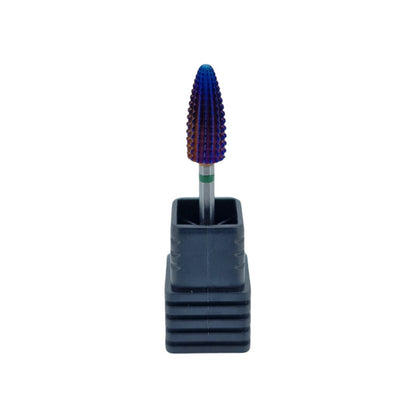 Shape It Up Carbide Bur Bit Purple Typhoon Flame 2-Way Coarse Green (Manicure Pedicure)