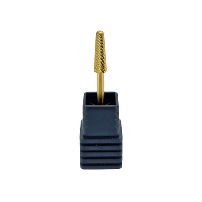Shape It Up Carbide Bur Bit Small Rounded Cone Fine Gold Series (Manicure Pedicure)