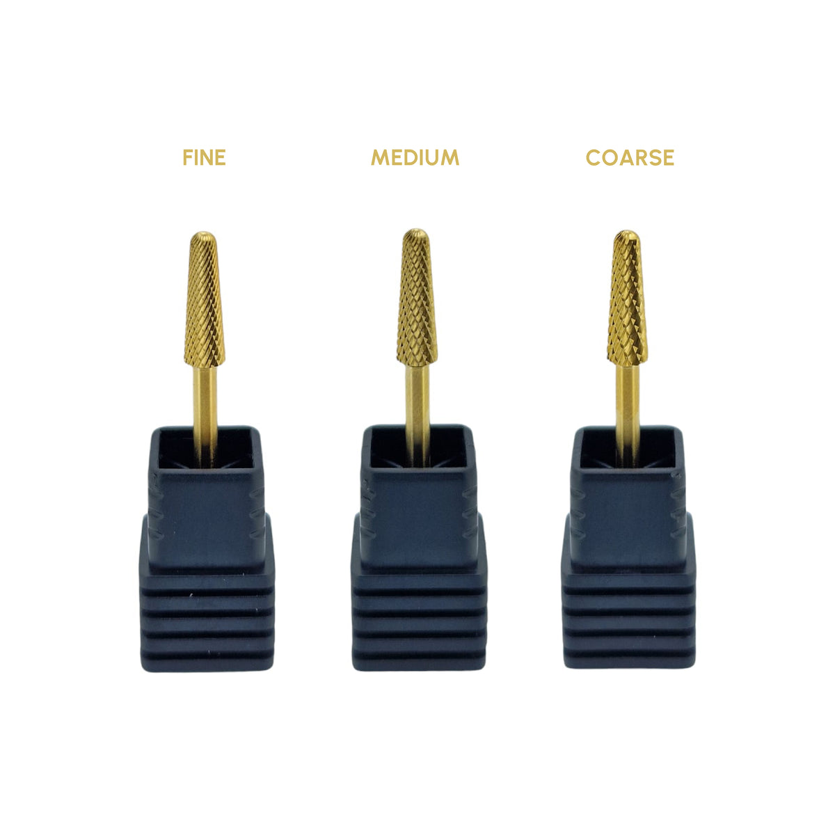 Shape It Up Carbide Bur Bit Small Rounded Cone Fine Gold Series (Manicure Pedicure)