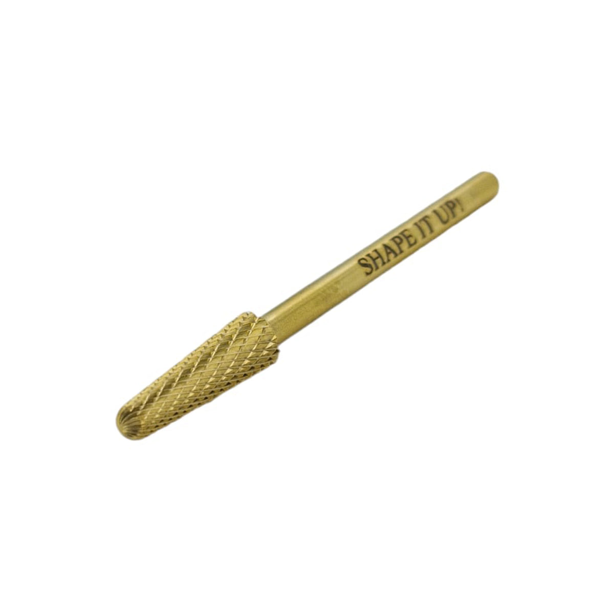 Shape It Up Carbide Bur Narrow Rounded Cone Medium Gold Series (Manicure Pedicure)