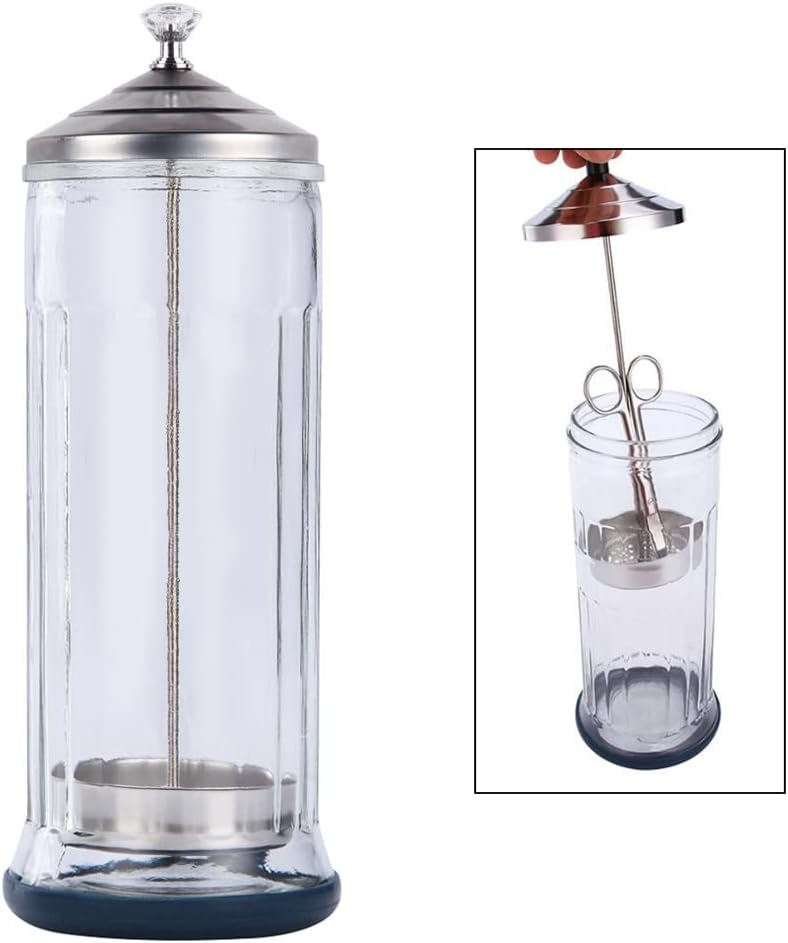 Shape It Up Frasco de vidrio para desinfección con sumergidor 1 L