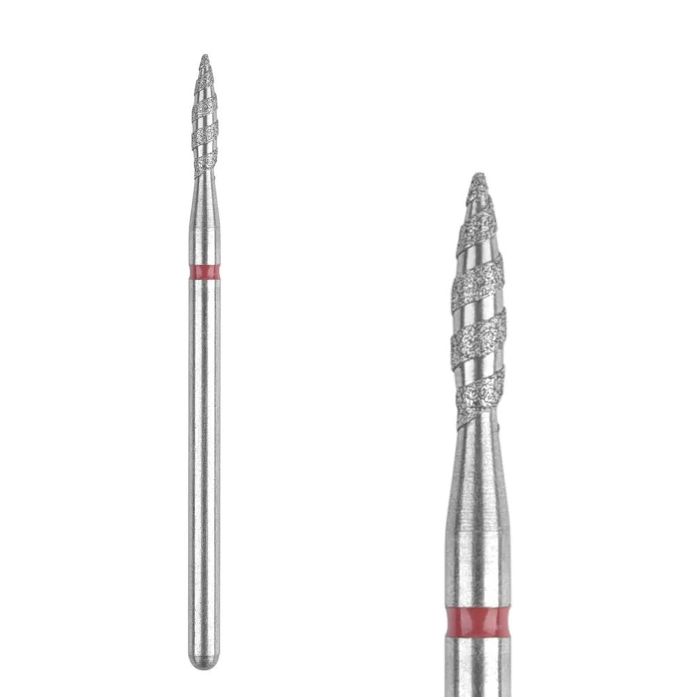 Shape It Up High Performance Groove Diamond Frees Bit Brede Flame Fijn Rood (Manicure Pedicure)