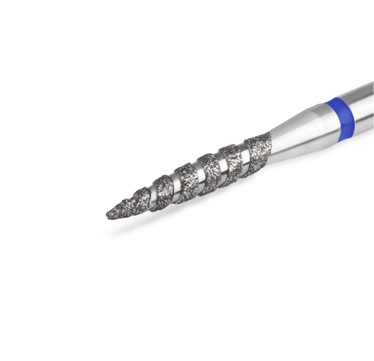 Shape It Up High Performance Groove Diamond Frees Bit Flame Medium Blauw (Manicure Pedicure)