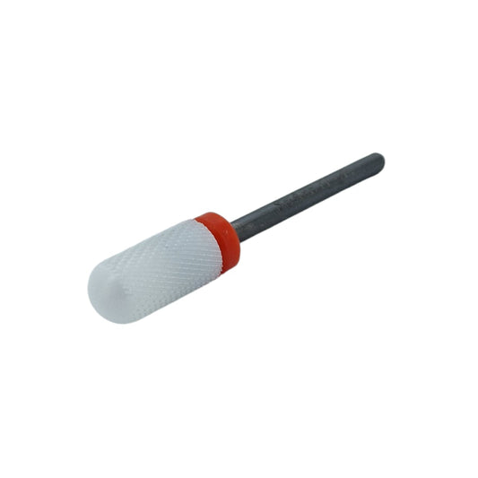 Shape It Up Ceramic Milling Bit Large Cylinder Smooth Top Fine Red (Manicure Pedicure)