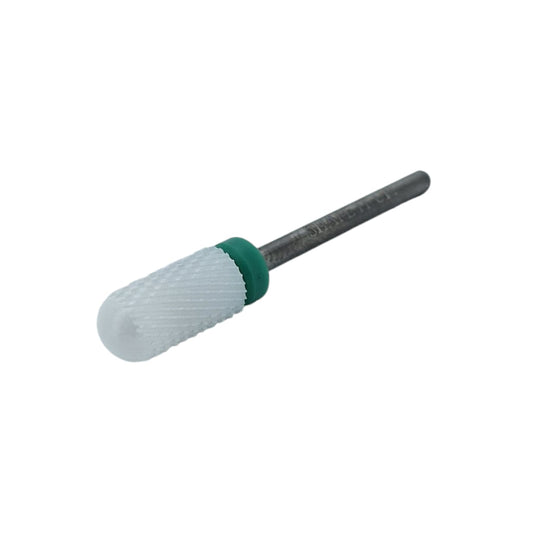 Shape It Up Ceramic Milling Bit Large Cylinder Smooth Top Coarse Green (Manicure Pedicure)