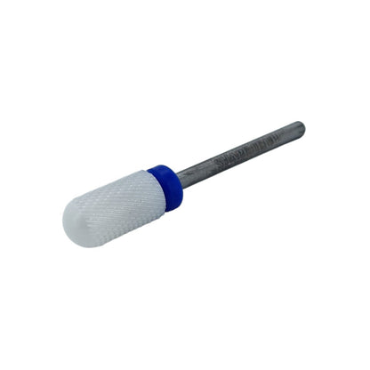 Shape It Up Ceramic Milling Bit Large Cylinder Smooth Top Medium Blue (Manicure Pedicure)