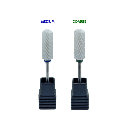 Shape It Up Ceramic Milling Bit Large Cylinder Round Top Medium Blue (Pedicure)