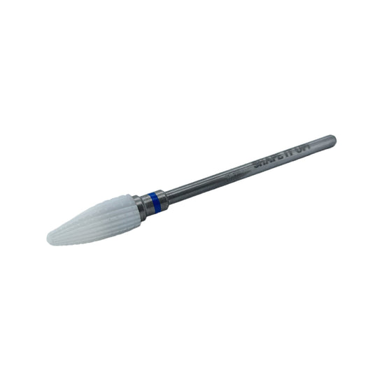 Shape It Up Ceramic Milling Bit Ball Spiral Cut Medium Blue (Manicure Pedicure)