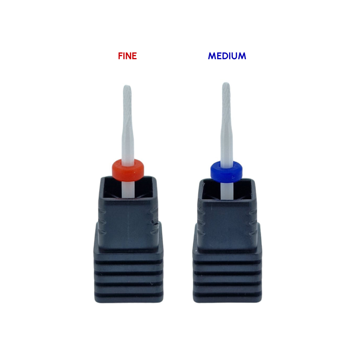 Shape It Up Ceramic Nail Drill Bit Narrow Round Cylinder Fine Red (Manicure Pedicure)