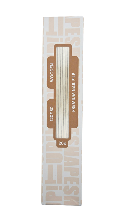 Lima fina recta de madera premium Shape It Up 120/180 (20 unidades)