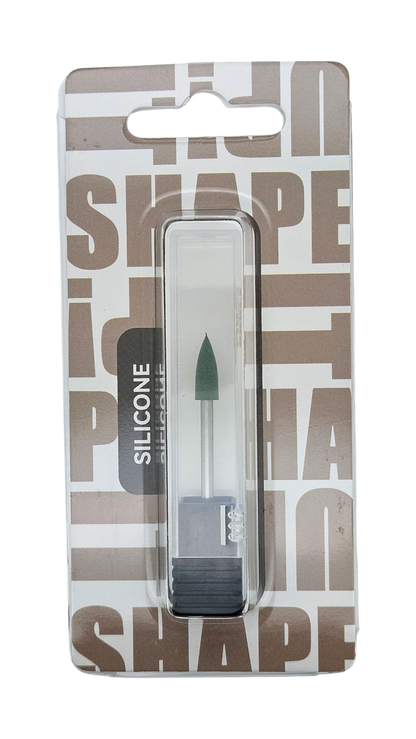 Shape It Up Silicone Polishing Milling Bit Cone Medium Green
