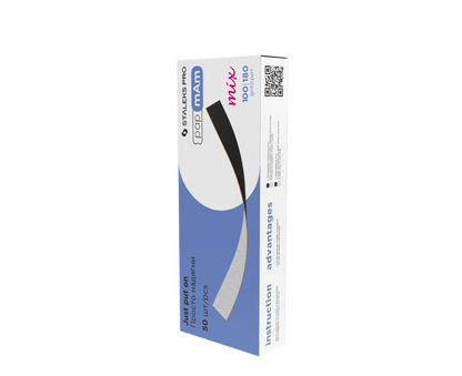 Staleks Pro Expert 22 PapmAm Straight File 50 pcs (DFCEMix-22-100/180)