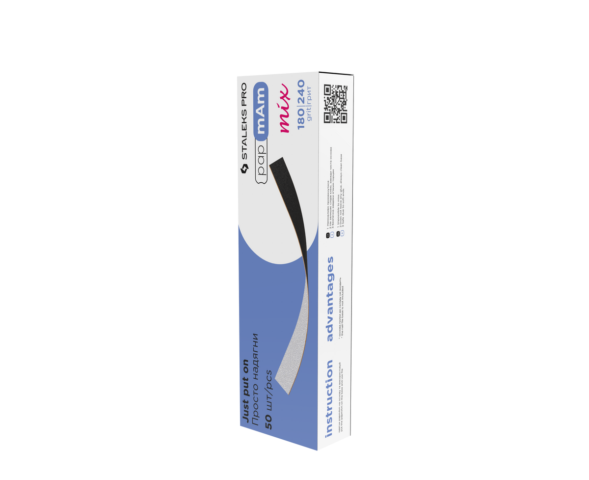 Lima recta Staleks Pro Expert 22 PapmAm, 50 unidades (DFCEMix-22-180/240)