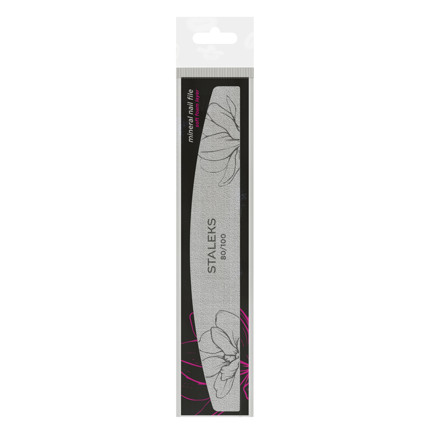 Staleks Half Moon Mineral File Expert 40 80/100 Grit (NFE-40-80/100)
