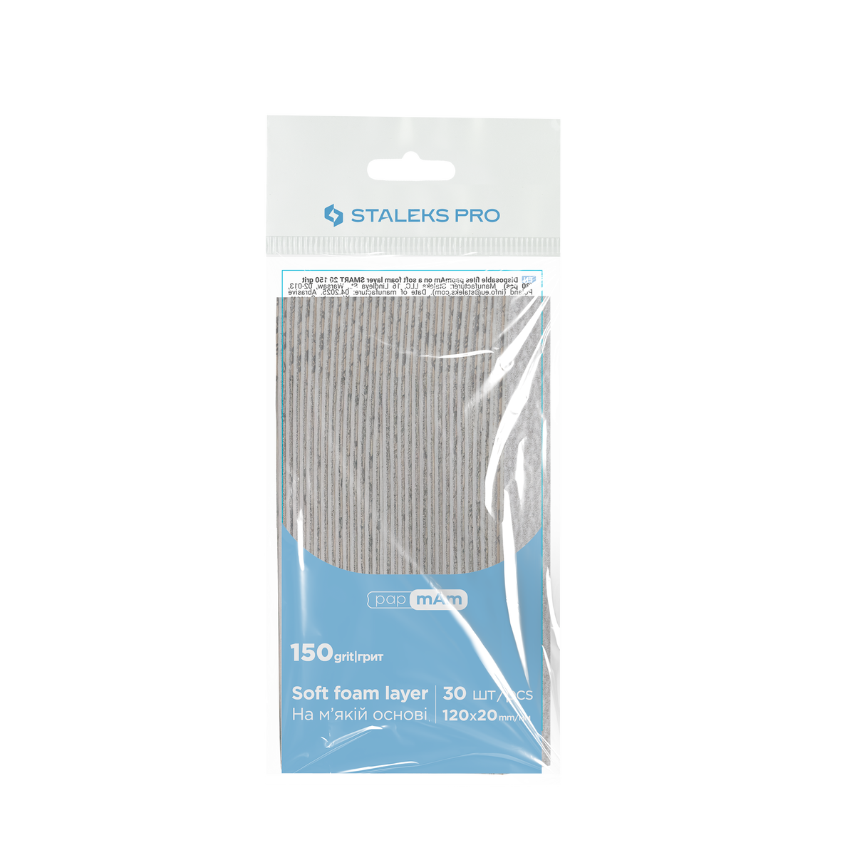 Staleks Pro Smart 20 PapmAm Lima recta Soft Base 30 unidades (serie DFC-20)