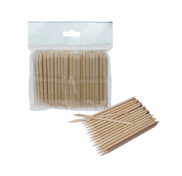 Staleks Pro Wooden Cuticle Pusher Sticks 75 mm 100 pcs (DOS-20/100)