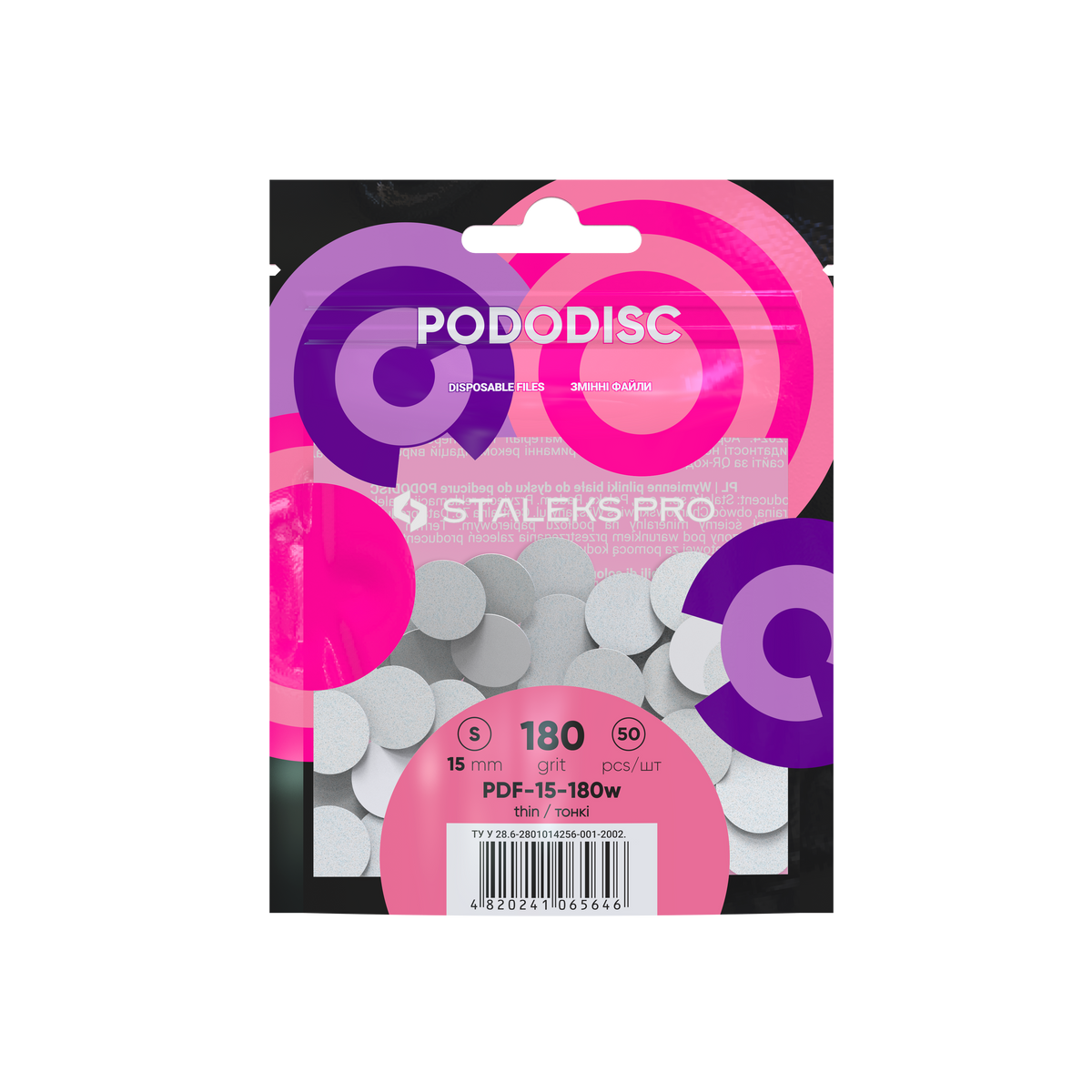 Almohadillas de recambio Staleks para Pododisc S blancas (50 uds.) (serie PDF-15)