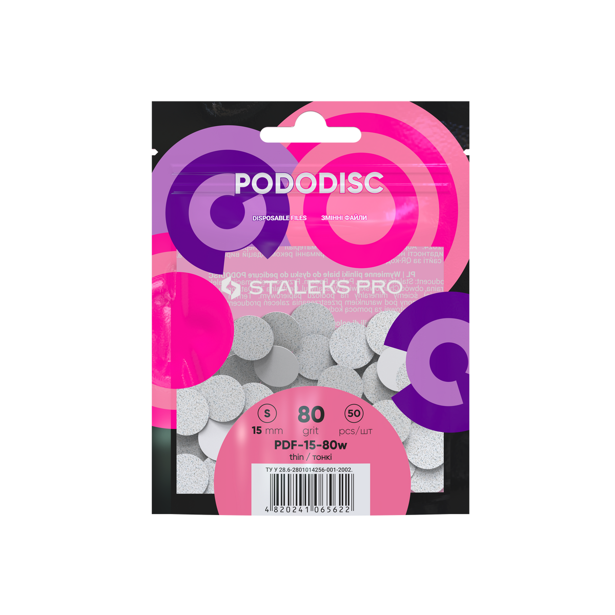 Almohadillas de recambio Staleks para Pododisc S blancas (50 uds.) (serie PDF-15)
