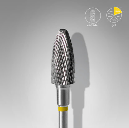 Staleks Carbide Nail Drill Bit Corn Yellow 6.0mm (FT90Y060/14)
