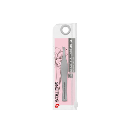 Staleks Eyebrow Tweezers Beauty & Care 30 Type 3 Wide Slanted (TBC-30/3)