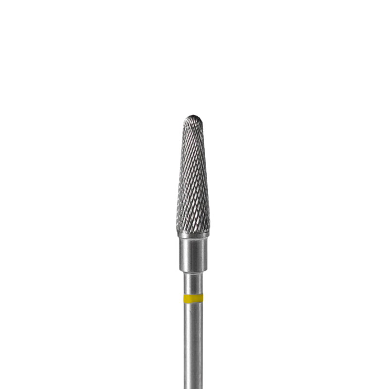 Fresa de carburo para uñas Staleks, tronco de cono amarilla de 4.0mm (FT70Y040/13)
