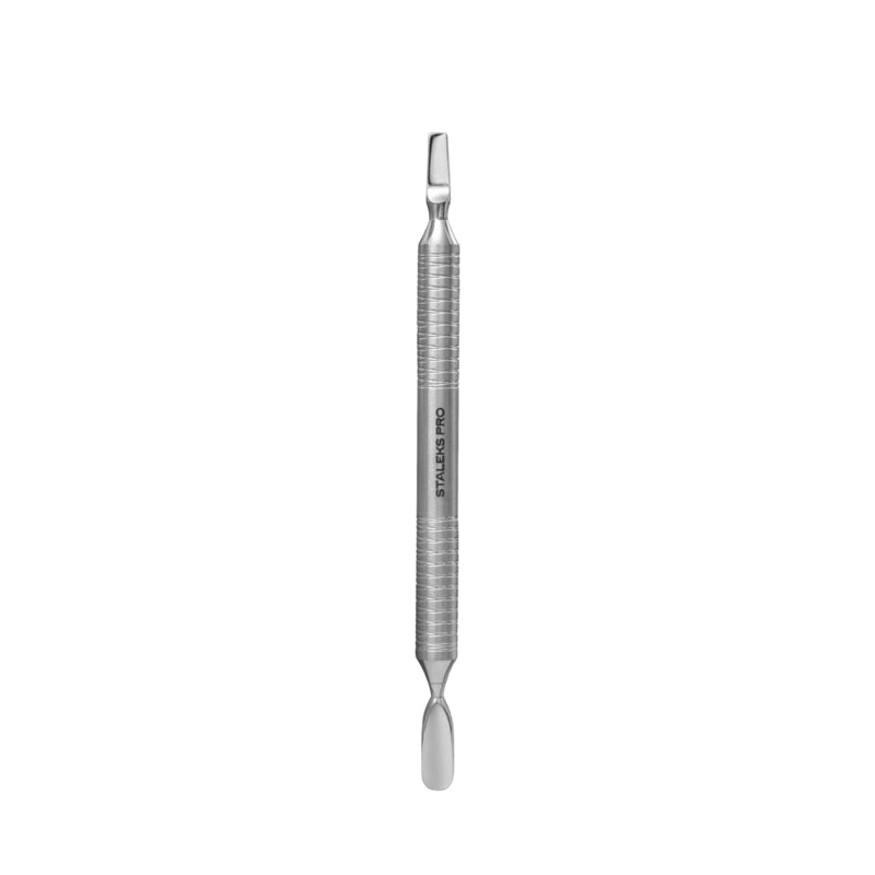 Empujador cóncavo redondeado + cuchilla recta Staleks Expert 100, tipo 5 (PE-100/5)