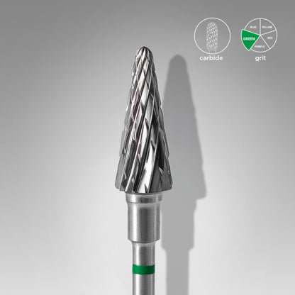 Staleks Carbide Nail Drill Bit Pointy Cone Green 6.0mm (FT71G060/14)