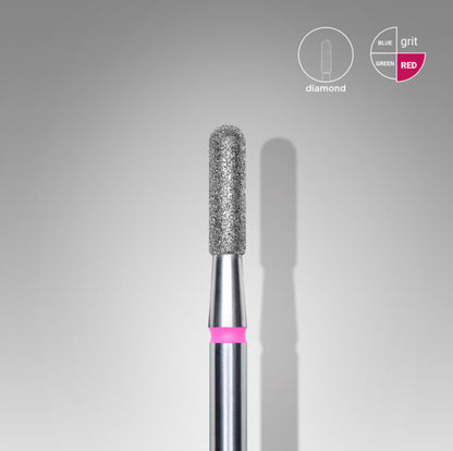 Staleks Diamond Bit Rounded Cylinder Red 2.3mm (Manicure Pedicure) (FA30R023/8K)