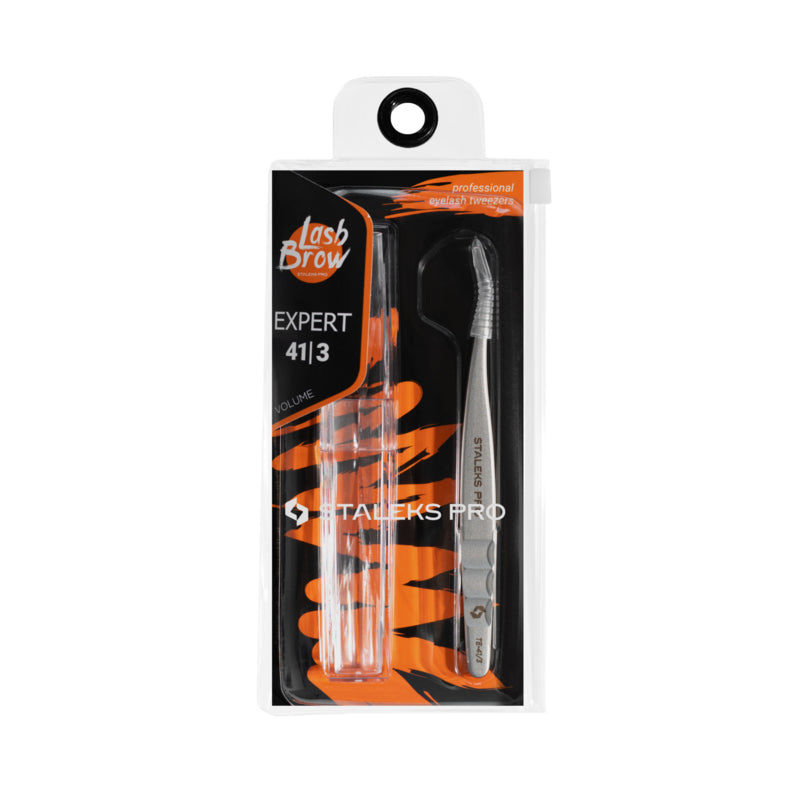 Staleks Pro Pinzas para pestañas Expert 41 tipo 3 curvas (TE-41/3)