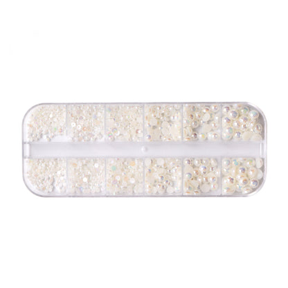 Colortone Flatback Pearls Off White AB