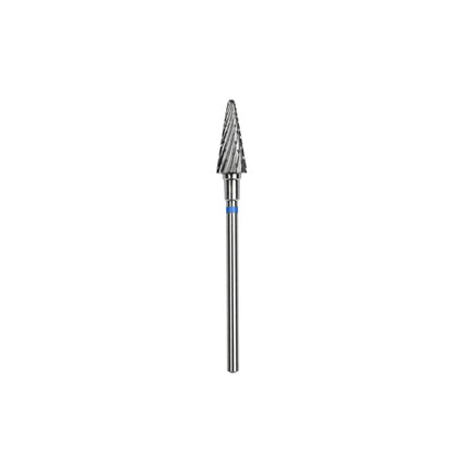 Fresa de carburo para uñas Staleks, cono puntiagudo azul de 6.0mm (FT71B060/14)