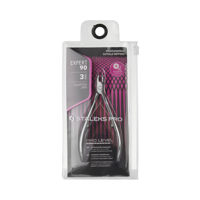 Staleks Professional Cuticle Nipper Expert 90 3mm Quarter Jaw (NE-90-3)