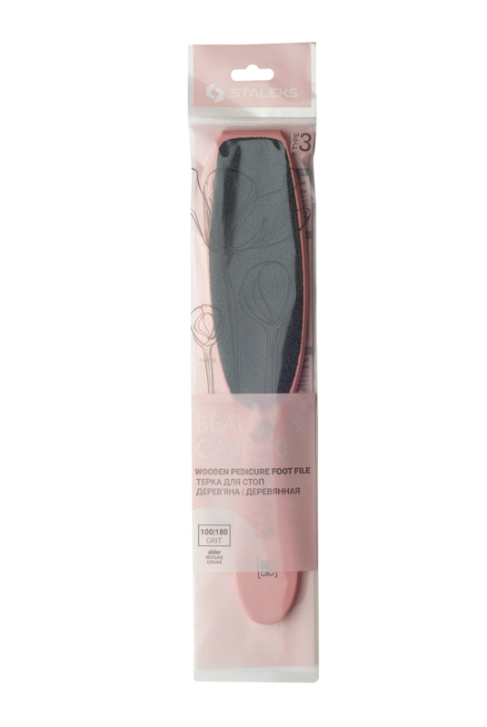 Lima de pies de madera para pedicura Beauty & Care 20 de Staleks, tipo 3 (ABC 20/3)