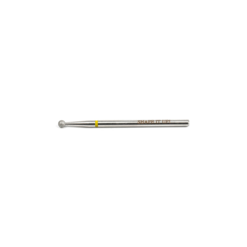 Shape It Up Fresa de diamante de bola 2.6mm amarilla (Manicura Pedicura)