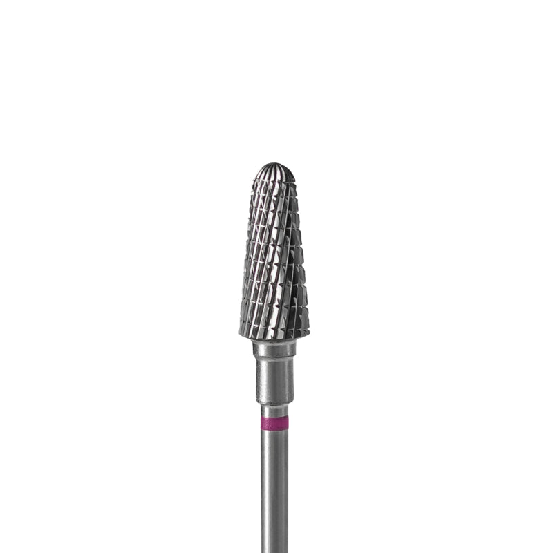 Fresa de carburo para uñas Staleks, tronco de cono morada de 6.0mm (FT70V060/14)