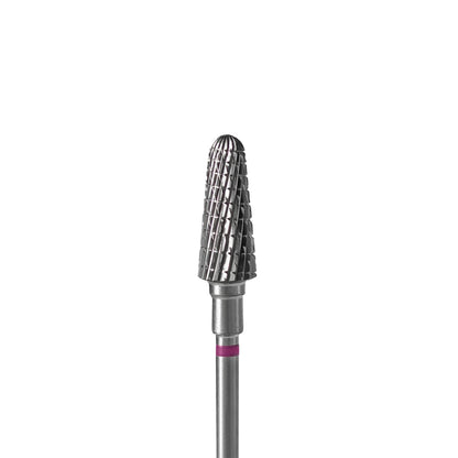 Fresa de carburo para uñas Staleks, tronco de cono morada de 6.0mm (FT70V060/14)