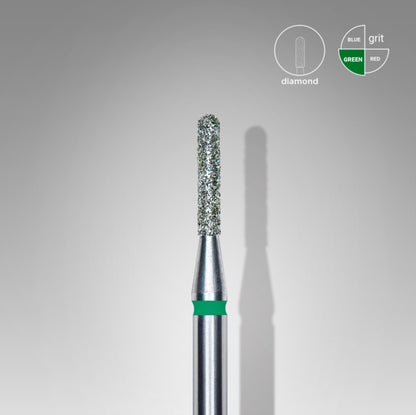 Staleks Diamond Bit Rounded Cylinder Green 1.4mm (Manicure Pedicure) (FA30G014/8K)
