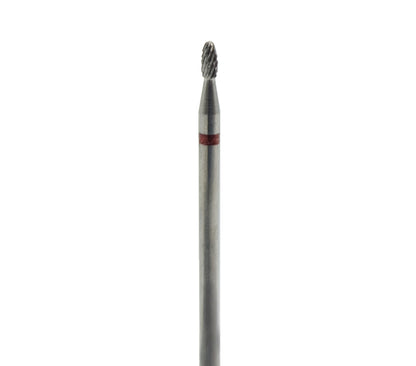 Fresa de carburo Shape It Up con corte de bala para limpiar cutículas, roja (manicura y pedicura)