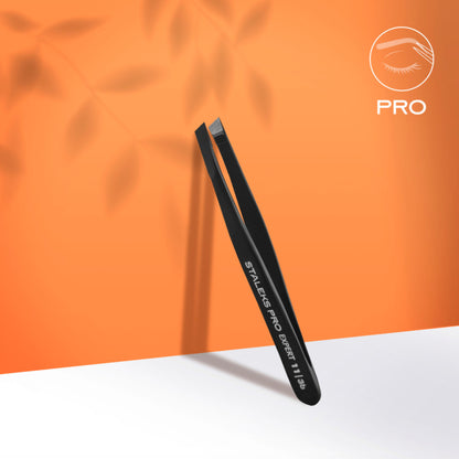Pinzas profesionales para cejas Staleks Pro Expert 11 Tipo 3b, anchas inclinadas (TE-11/3b)
