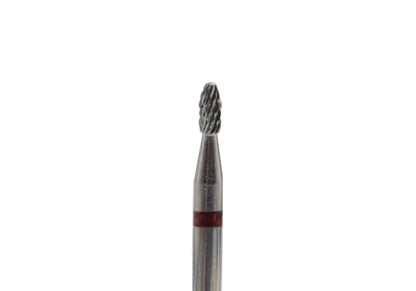 Fresa de carburo Shape It Up con corte de bala para limpiar cutículas, roja (manicura y pedicura)