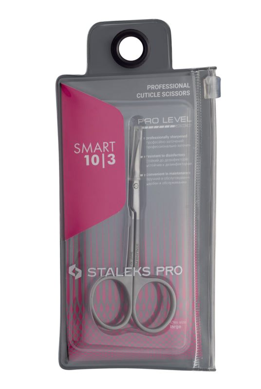 Tijeras profesionales para cutículas Smart 10 de Staleks, tipo 3 (SS-10/3)