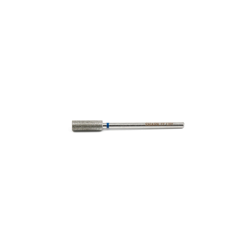 Shape It Up Diamond Frees Bit Long Broad Cylinder Flat Top 4.0 mm Blue (Manicure Pedicure)