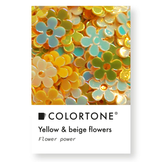 Colortone Flores amarillas y beige