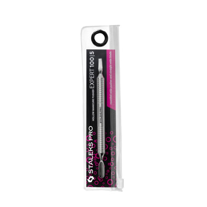 Empujador cóncavo redondeado + cuchilla recta Staleks Expert 100, tipo 5 (PE-100/5)