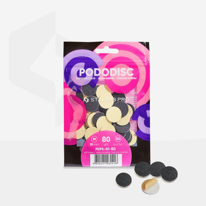 Staleks Soft Base Refill Pads For Pododisc M Black (50 pc) (PDFS-20 series)